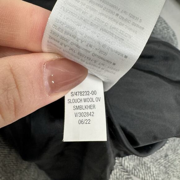 Old Navy Twill Double Breasted Coat Womens 2X Gray Long Slouchy Old Money Jacket - Picture 15 of 15